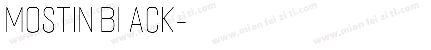 Mostin Black字体转换